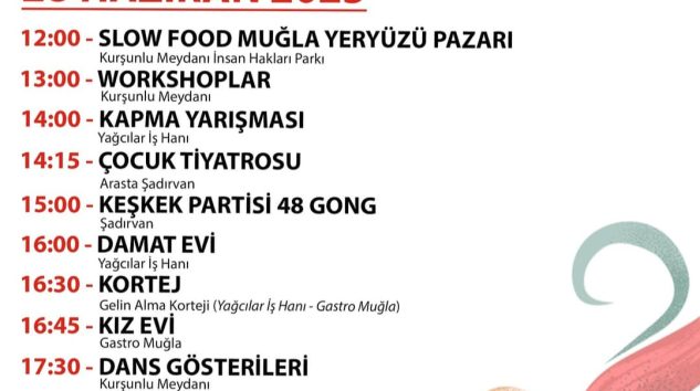 Muğla’da “4. Geleneksel Düğün Yemekleri Festivali” düzenlenecek
