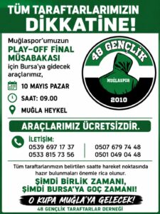 48 GENÇLİK TARAFTARLAR DERNEĞİNDEN ÇAĞRI
