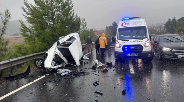 MUĞLA’DA KAZA 1ÖLÜ 2 YARALI
